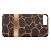 銅トーンレオパードアニマルプリント Case-Mate iPhoneケース (裏面(横))