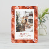 銅ハッピーホリデーズスノーフレーク雪写真 シーズンカード (スタンド正面)