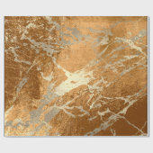 銅ハニーフォキエ金ゴールド大理石光沢のある金属VIP ラッピングペーパー (フラット)