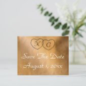 銅ハートの日付の保存 案内ポストカード (スタンド正面)