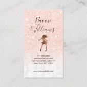 銅バラエレガント金ゴールドグリッター大理石スプレータン 名刺 (裏面)