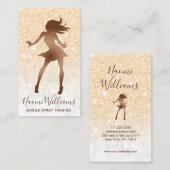 銅バラエレガント金ゴールドグリッター大理石スプレーtans 名刺 (正面/裏面)