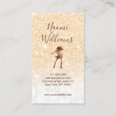 銅バラエレガント金ゴールドグリッター大理石スプレーtans 名刺 (裏面)