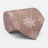 銅バラエレガント金ゴールド大理石の雪片パターン ネクタイ (ロール)