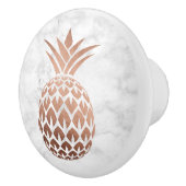 銅バラエレガント金ゴールド白大理石パイナップル セラミックノブ (右)