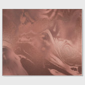 銅バラエレガント金ゴールド ラッピングペーパー (フラット)