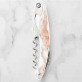 銅バラパーソナライズされた金ゴールド金属大理石 ソムリエナイフ (正面)