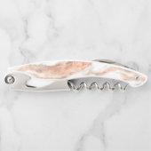 銅バラパーソナライズされた金ゴールド金属大理石 ソムリエナイフ (正面)