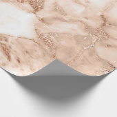 銅バラホワイトコーラル赤面カララマーブルストーン ラッピングペーパー (角)