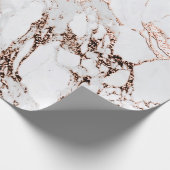 銅バラホワイトメタルグレーカララマーブルストーン ラッピングペーパー (角)