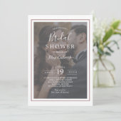 銅バラモダンフエレガントォトブライダルシャワー 招待状 (スタンド正面)