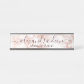 銅バラ金ゴールドエレガントグリッター化粧家 デスクネームプレート (正面)