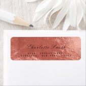 銅バラ金ゴールドガラス金属差出人住所ラベル ラベル (インサイチュ)