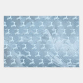 銅バラ金ゴールドクリスマストナカイのパターン大理石 ラッピングペーパーシート (正面3)