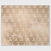 銅バラ金ゴールドクリスマストナカイのパターン大理石 ラッピングペーパー (フラット)