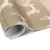 銅バラ金ゴールドクリスマストナカイのパターン大理石 ラッピングペーパー (ロールコーナー)