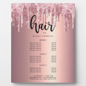 銅バラ金ゴールドグリッタードリップヘアサービス フォトプラーク (正面)