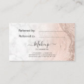 銅バラ金ゴールドグリッターリップス大理石化粧家 紹介カード (裏面)