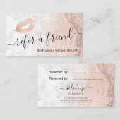 銅バラ金ゴールドグリッターリップス大理石化粧家 紹介カード (正面/裏面)