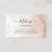 銅バラ金ゴールドグリッター唇マーブルメイクアップアーティスト ロイヤリティカード (裏面)