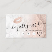 銅バラ金ゴールドグリッター唇マーブルメイクアップアーティスト ロイヤリティカード (正面)