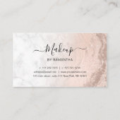 銅バラ金ゴールドグリッター唇マーブルメイクアップアーティスト 予約カード (裏面)