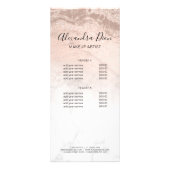 銅バラ金ゴールドグリッター大理石メイクアップアーティスト ラックカード (裏面)