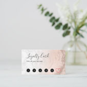 銅バラ金ゴールドグリッター大理石メイクアップアーティスト ロイヤリティカード (スタンド正面)