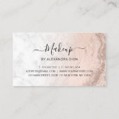 銅バラ金ゴールドグリッター大理石メイクアップアーティスト ロイヤリティカード (裏面)