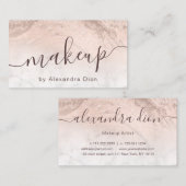 銅バラ金ゴールドグリッター大理石メイクアップアーティスト 名刺 (正面/裏面)
