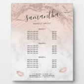 銅バラ金ゴールドグリッター大理石メイクアップサービス フォトプラーク (正面)