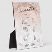 銅バラ金ゴールドグリッター大理石メイクアップサービス フォトプラーク (側面)