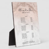 銅バラ金ゴールドグリッター大理石メイクアップサービス フォトプラーク (側面)