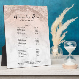 銅バラ金ゴールドグリッター大理石メイクアップサービス フォトプラーク