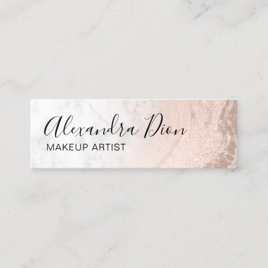 銅バラ金ゴールドグリッター大理石メークアーティスト スキニー名刺 (正面)