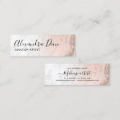 銅バラ金ゴールドグリッター大理石メークアーティスト スキニー名刺 (正面/裏面)