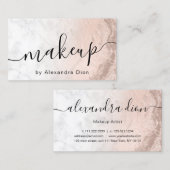 銅バラ金ゴールドグリッター大理石化粧家 名刺 (正面/裏面)