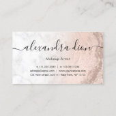 銅バラ金ゴールドグリッター大理石化粧家 名刺 (裏面)