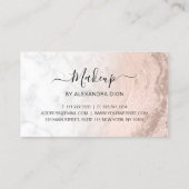 銅バラ金ゴールドグリッター大理石化粧家 名刺 (裏面)