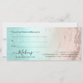 銅バラ金ゴールドグリッター&ミントメイクアップアーティスト (裏面)