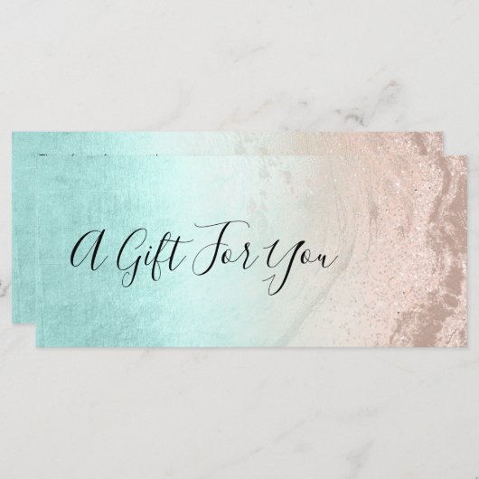 銅バラ金ゴールドグリッター&ミントメイクアップアーティスト (正面/裏面)