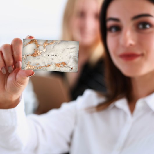 銅バラ金ゴールドグレーマーブルグラムビップ 名刺