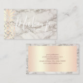 銅バラ金ゴールドパイナップル大理石メイクアップアーティスト 名刺 (正面/裏面)