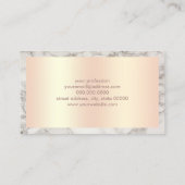 銅バラ金ゴールドパイナップル大理石メイクアップアーティスト 名刺 (裏面)