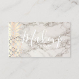 銅バラ金ゴールドパイナップル大理石メイクアップアーティスト 名刺