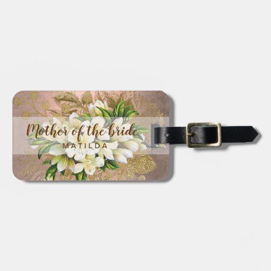 銅バラ金ゴールドフローラの母の花嫁 ラゲッジタグ (正面横)