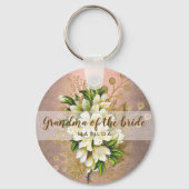 銅バラ金ゴールドフローラ花嫁のおばあちゃん キーホルダー (正面)