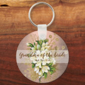 銅バラ金ゴールドフローラ花嫁のおばあちゃん キーホルダー (正面)