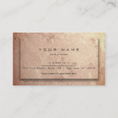 銅バラ金ゴールド赤面美しいメイクアップアーティストグラム 名刺 (裏面)