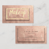 銅バラ金ゴールド赤面美しいメイクアップアーティストセメント 名刺 (正面/裏面)